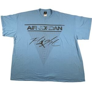 Nike Air Jordan Graphic T Shirt 4XL Blue Jumpman Cotton Logo